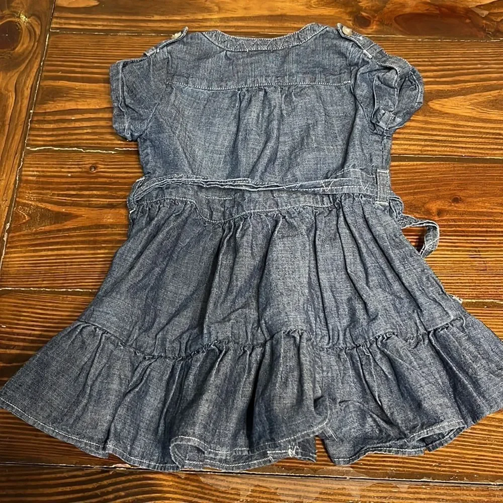 Ralph Lauren Short Sleeved Denim Dress w/belt Size 9 months